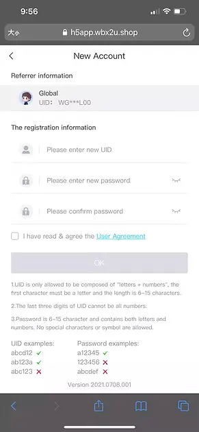 Winbox register step 2