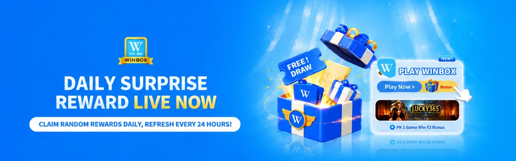 Winbox daily rewards campaign