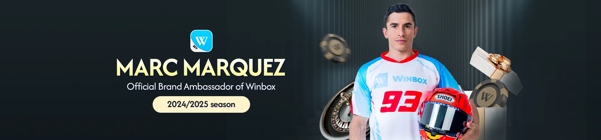 Winbox brand ambassador Marc Marquez